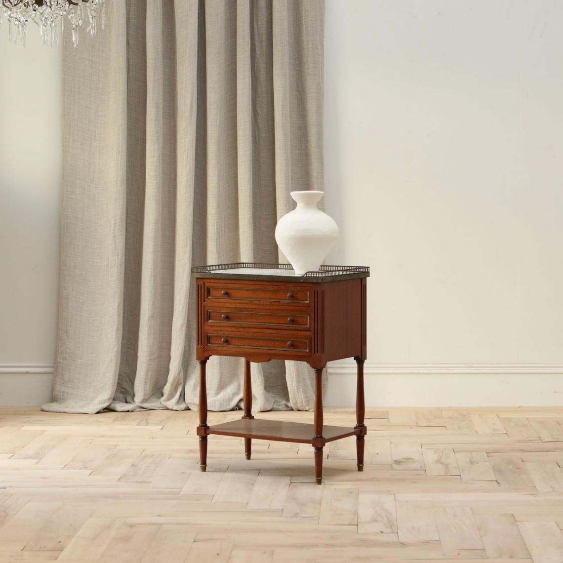 A French Walnut Three Drawer Side Table