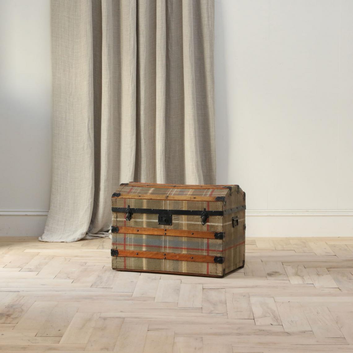 130-26 - Chest with Painted Plaid Finish