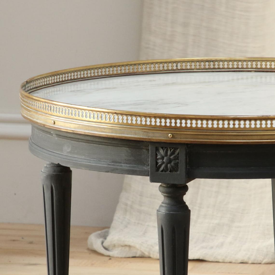 Round Occasional Table with Marble Top