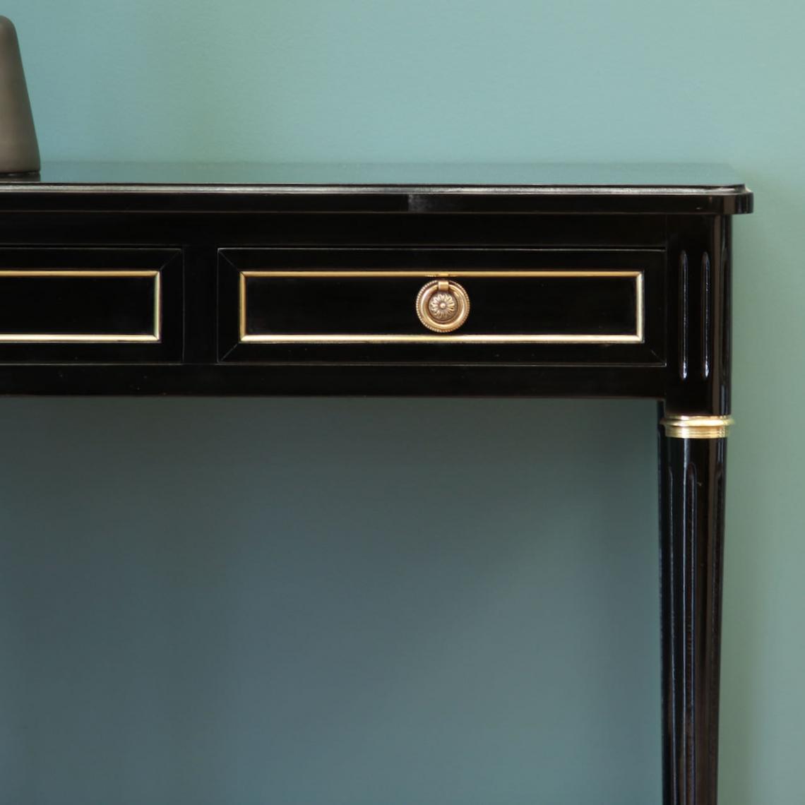 Ebony Directoire Console with Shelf