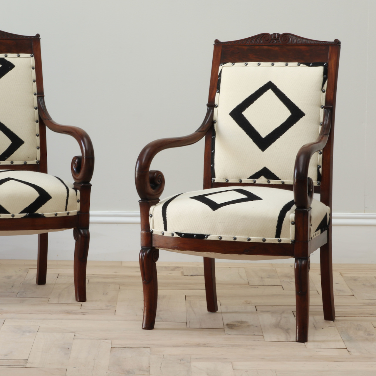 Pair of Empire Fauteuil