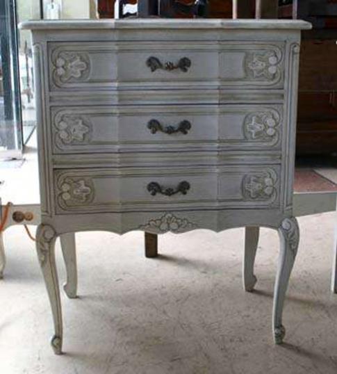 French Painted Bedside Cabinet