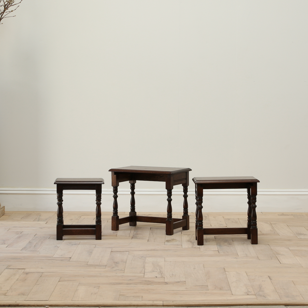 English Oak Nesting Tables