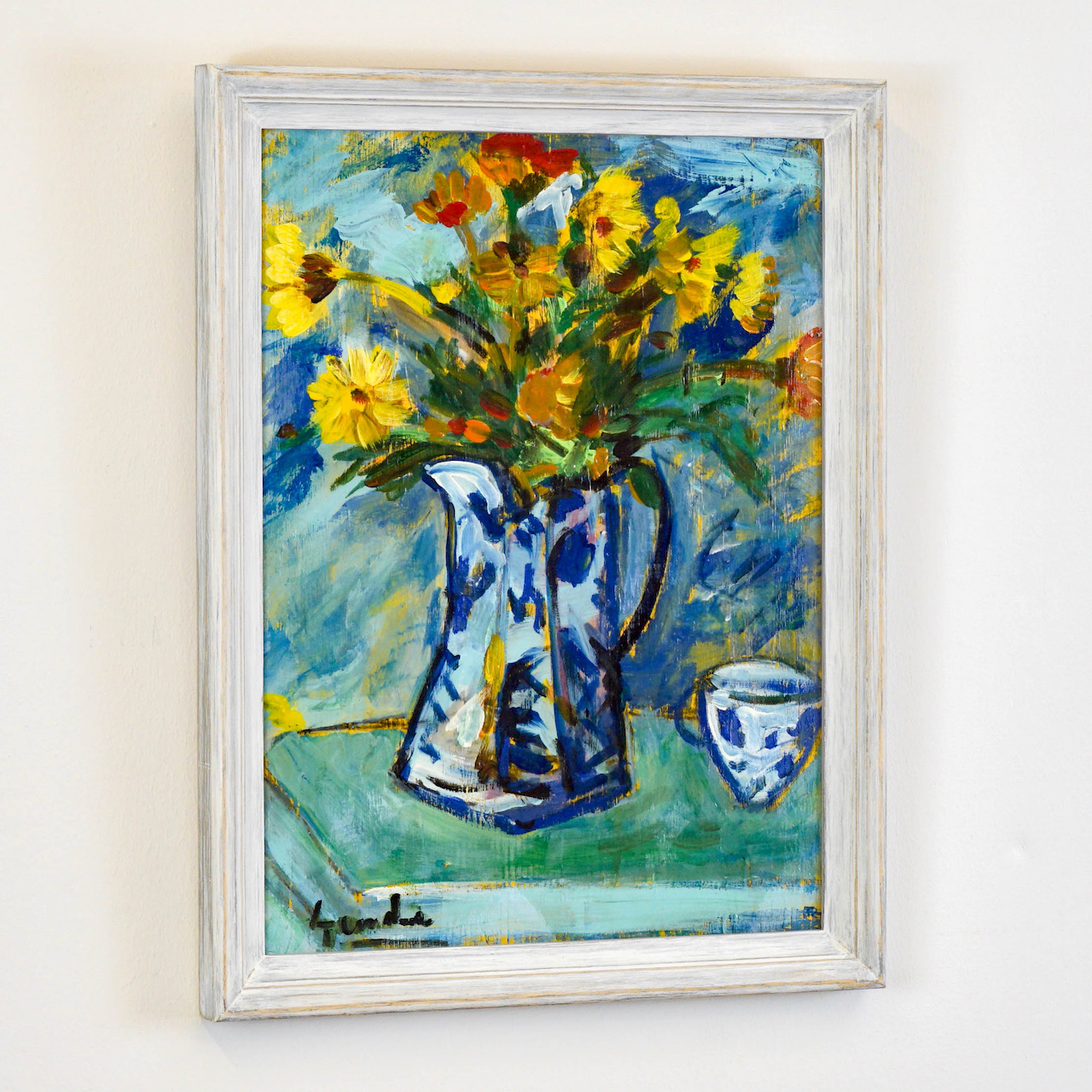 Blue Vase With Flowers