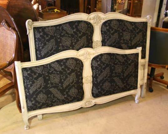 Antique French Upholstered Bed