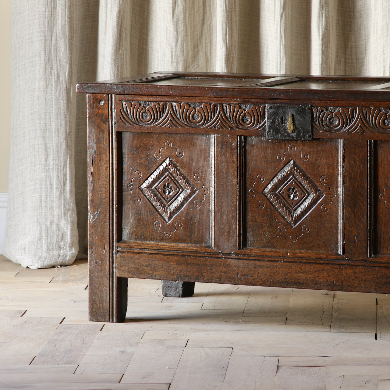 A Jacobean Oak Coffer