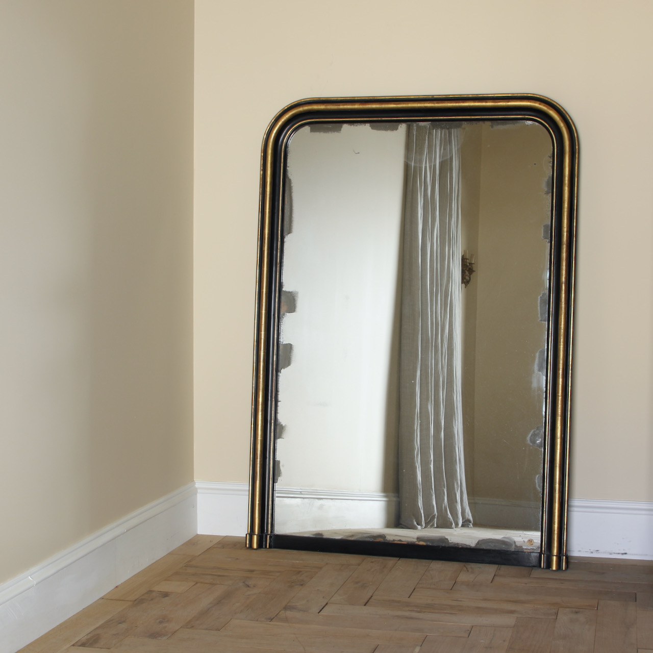 Black and Gold Louis Philippe Mirror