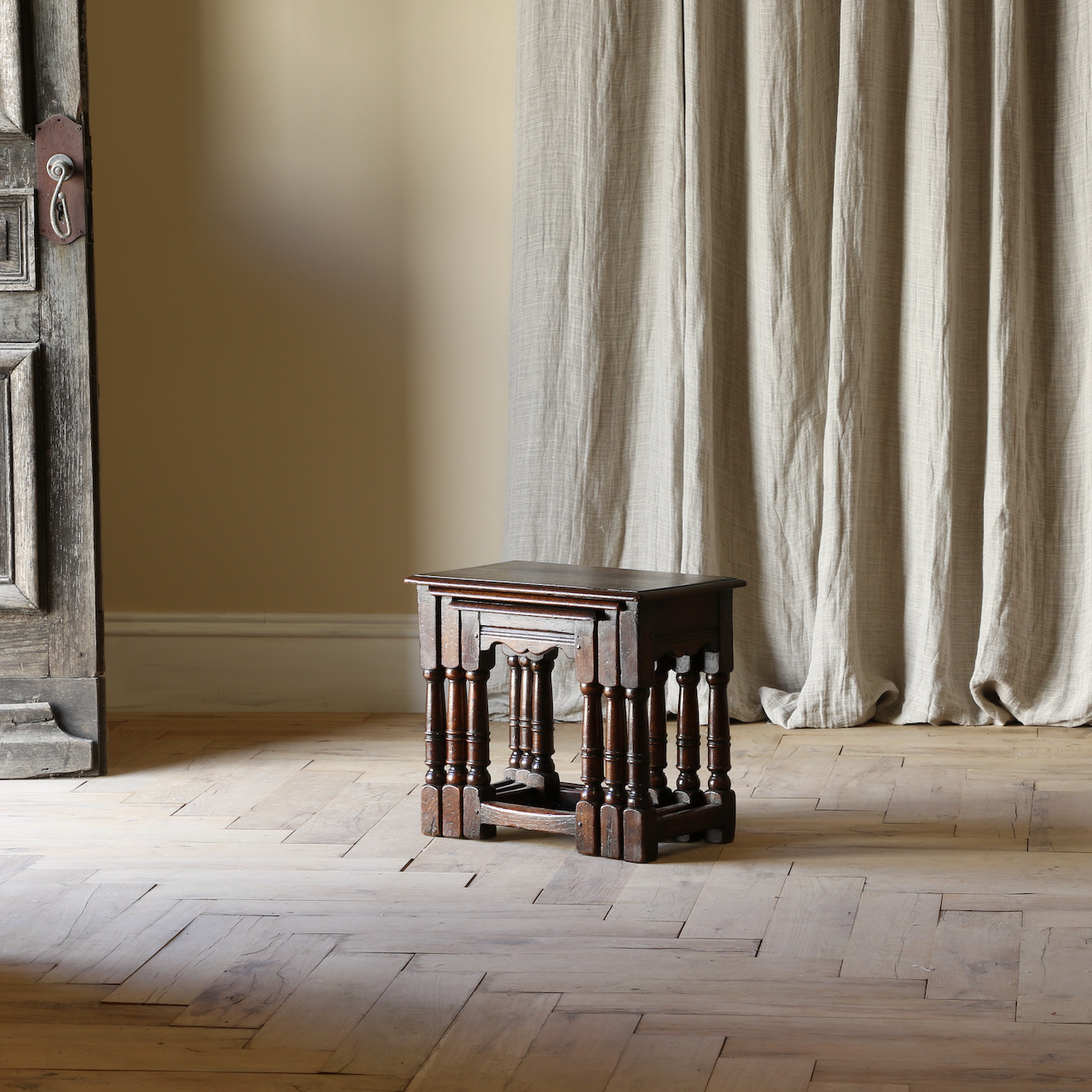 A Set of Three Jointed Stools