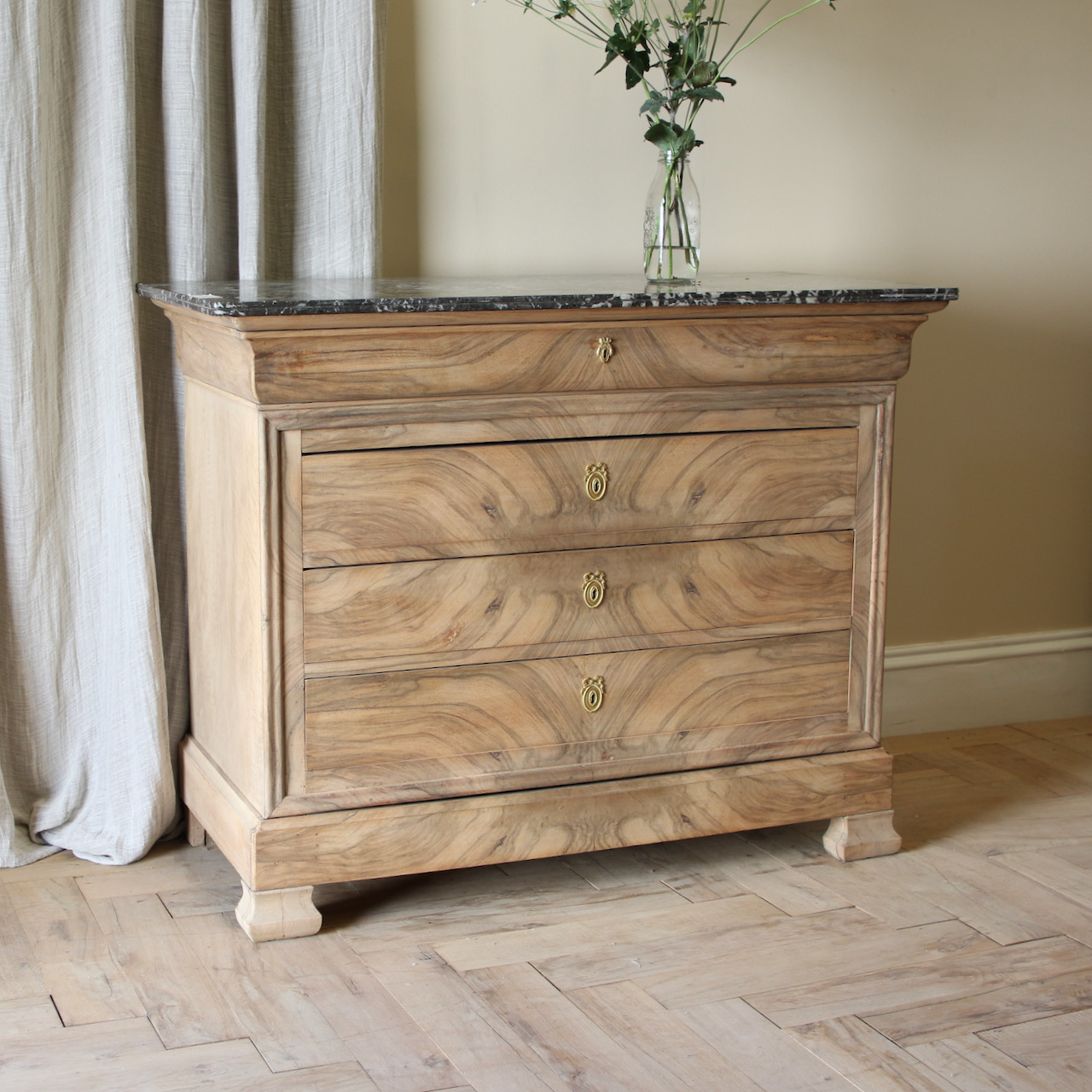 Louis Philippe French Bleached Commode