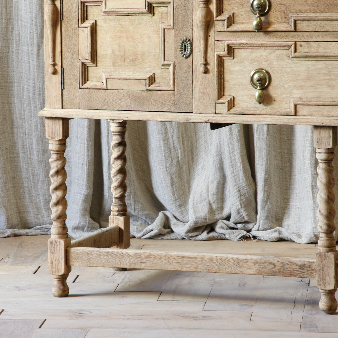 Bleached Jacobean Side Table