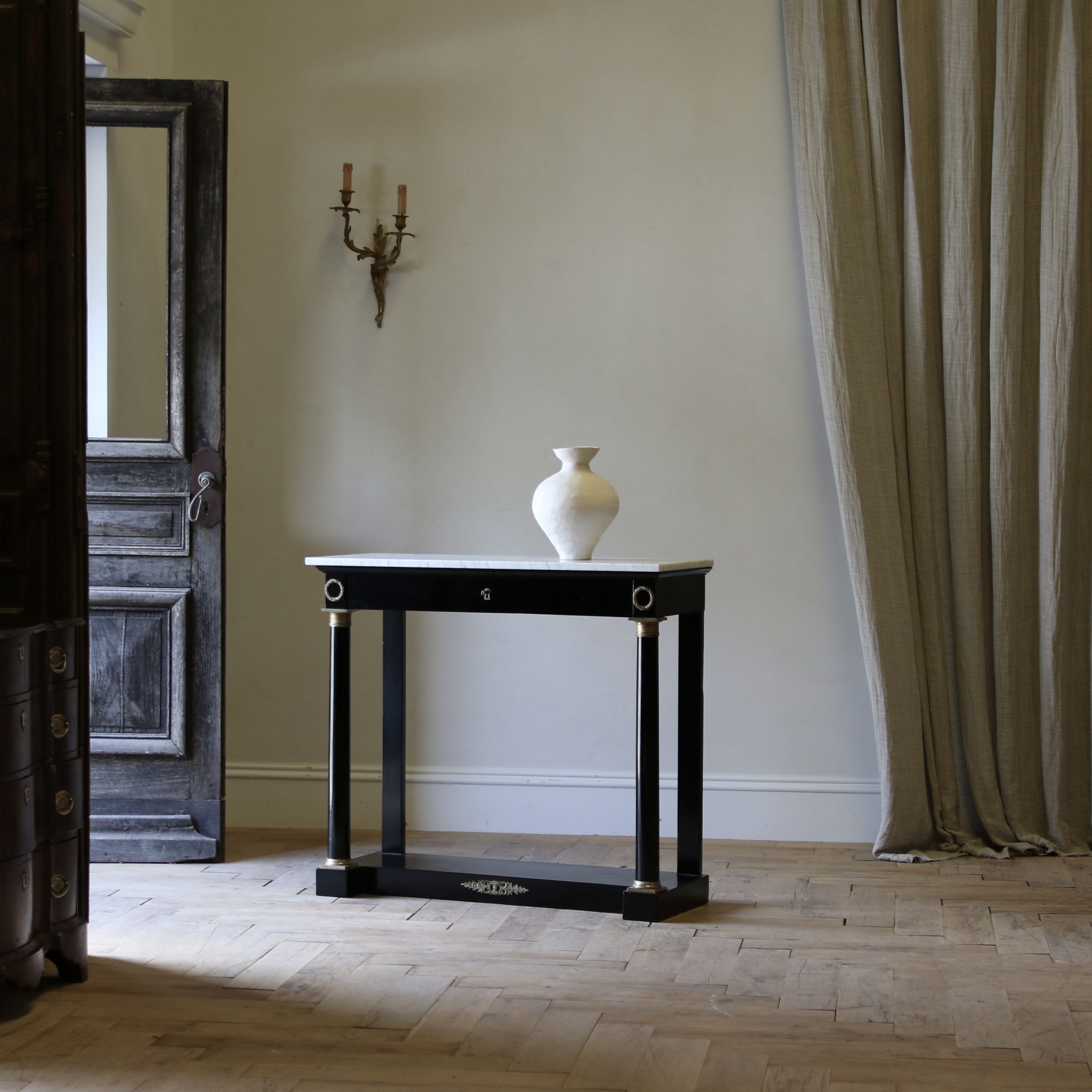 Ebonised Empire Console