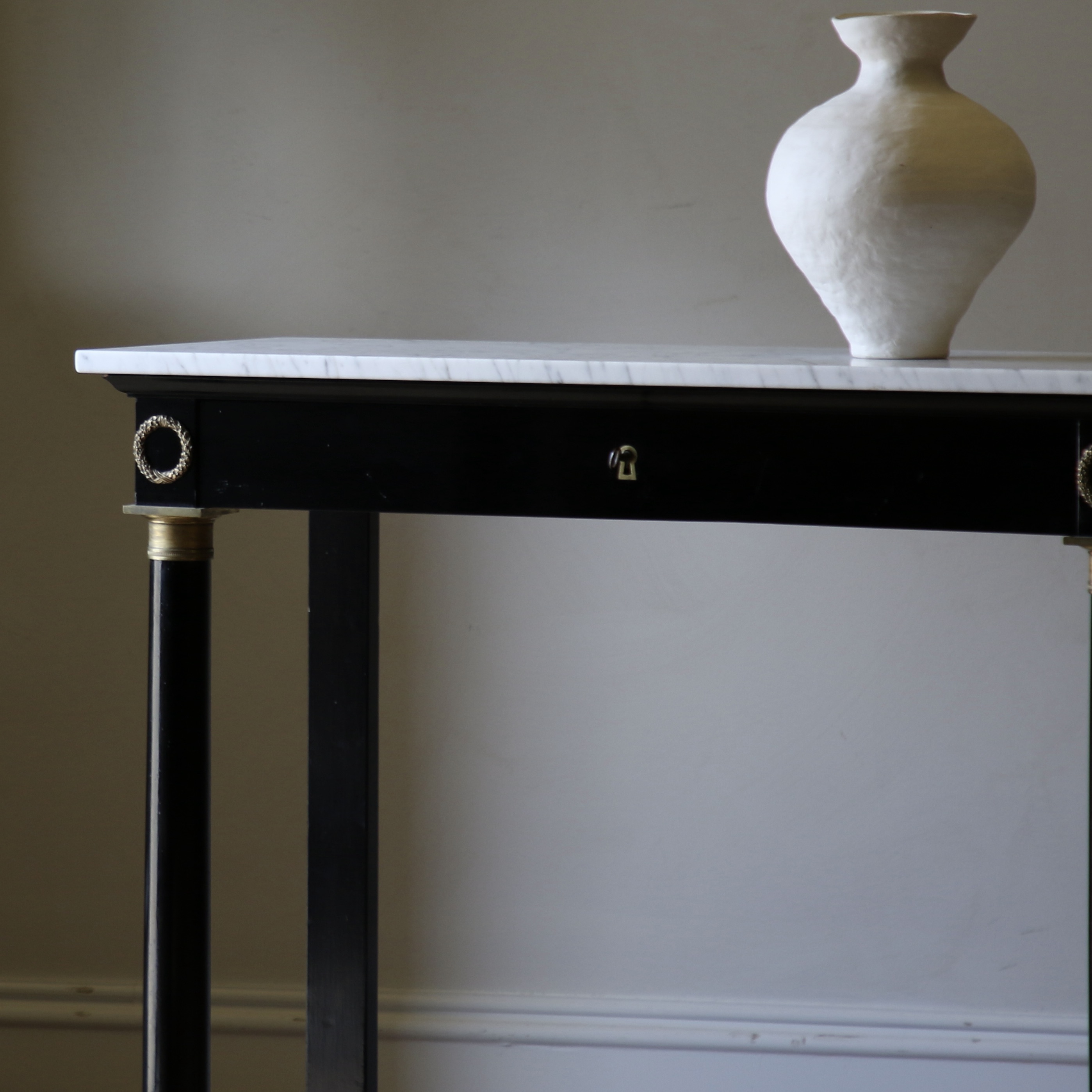 Ebonised Empire Console