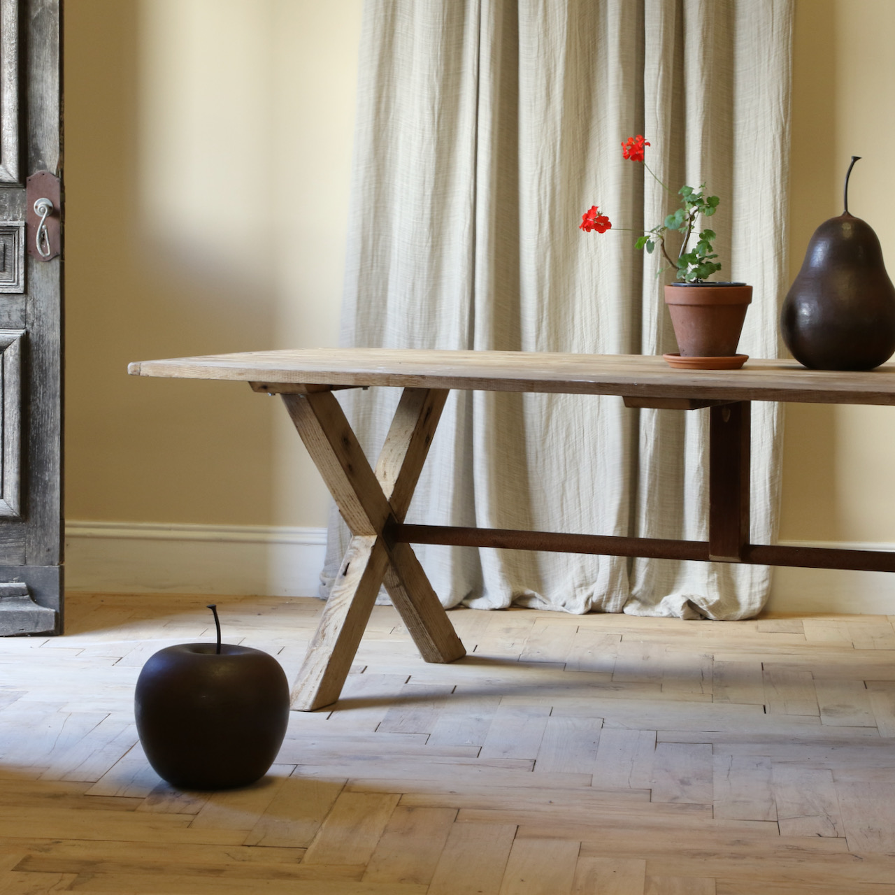 Cross-Base Dining Table