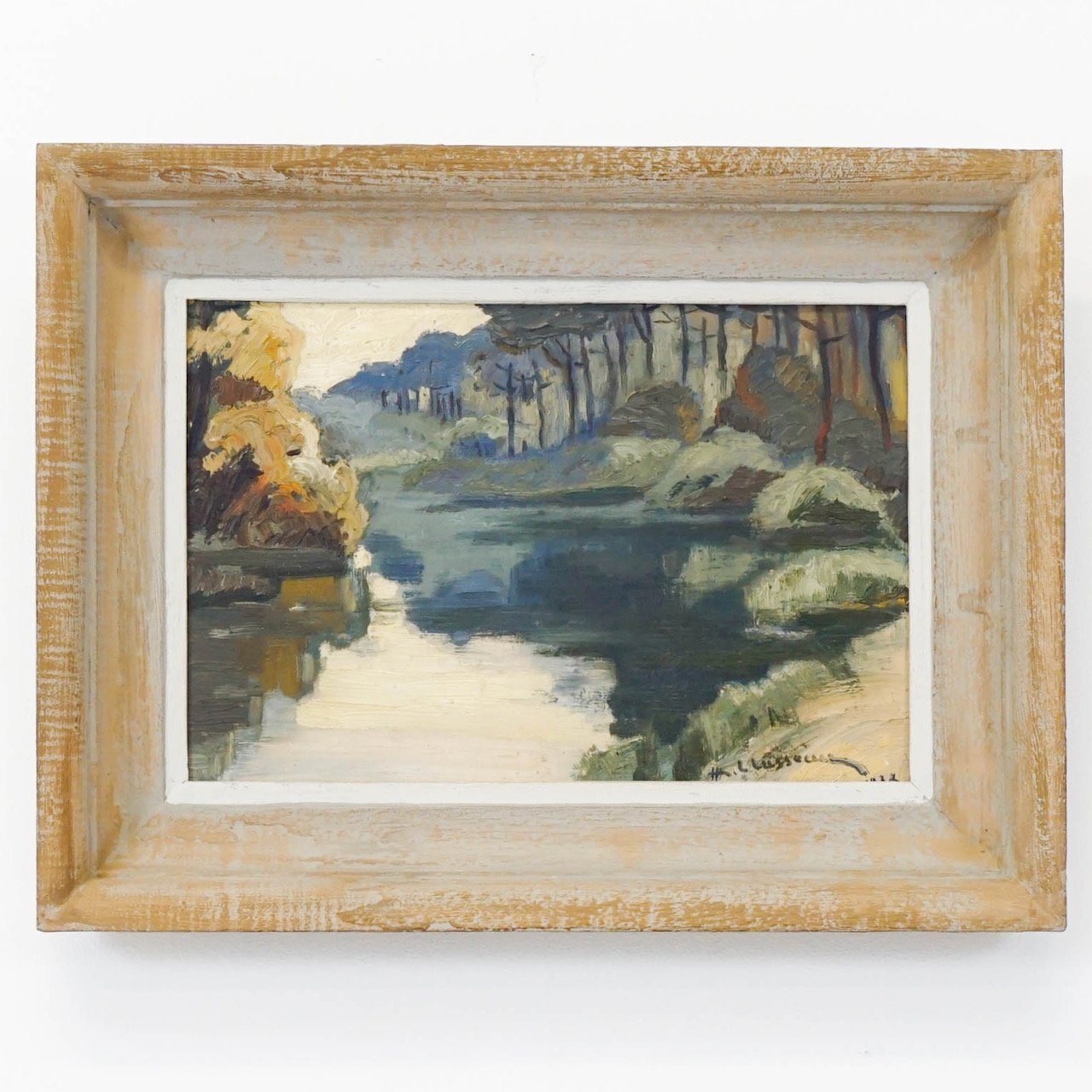 River Scene by H L Lusseau