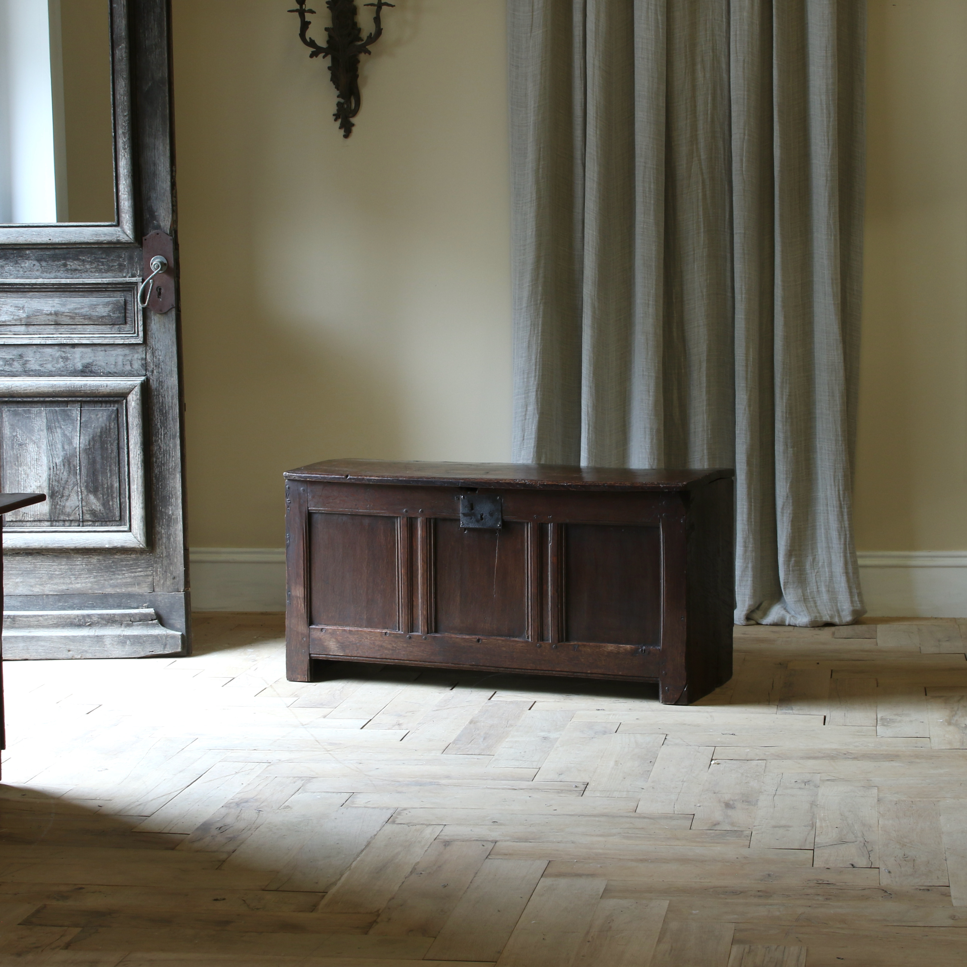 Ancient English Oak Coffer