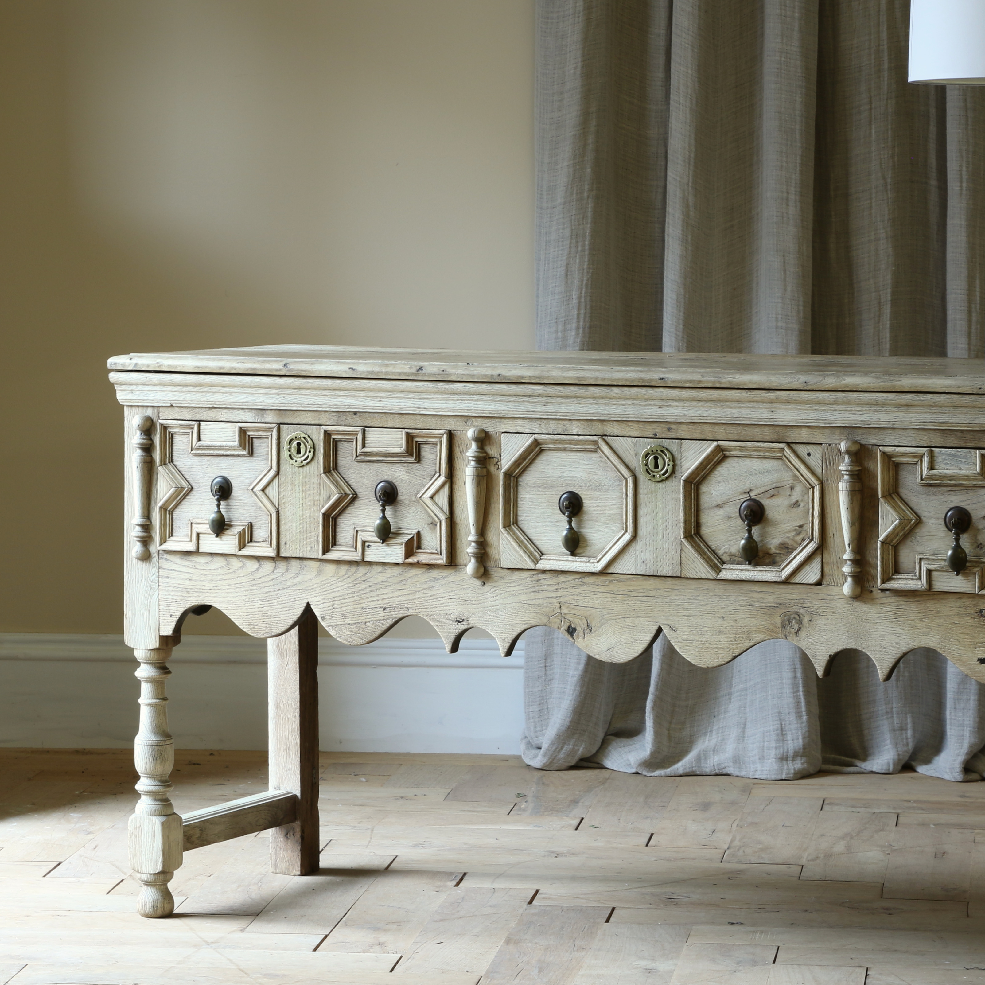 Bleached Jacobean Side Table