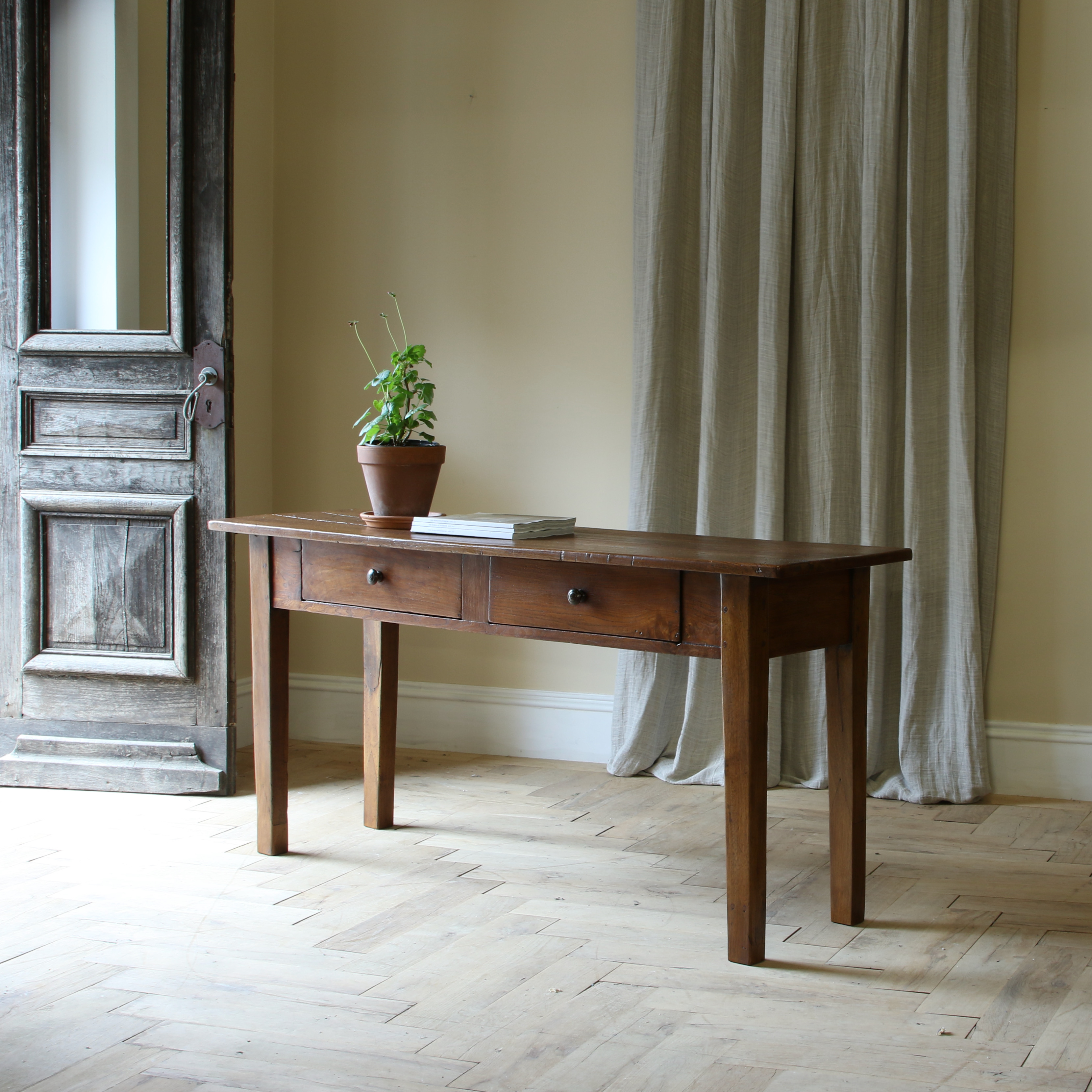 Two Drawer Side Table