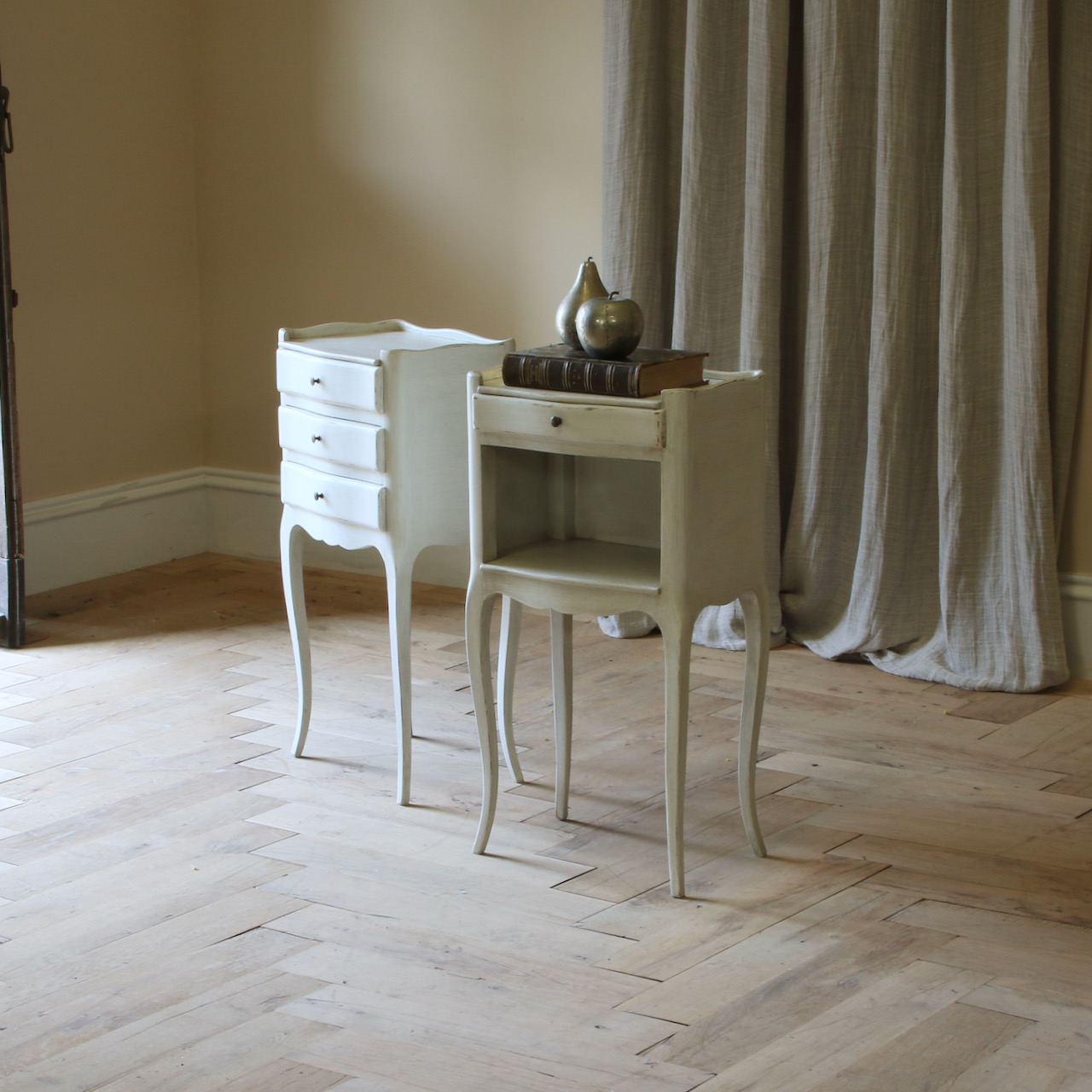 White Louis XV Bedsides