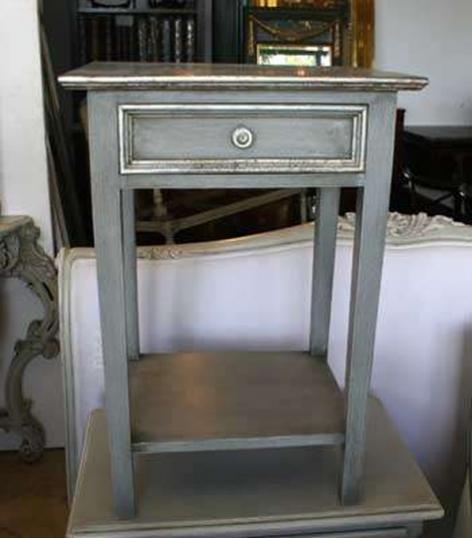 Single Silver Gilt Bedside Table