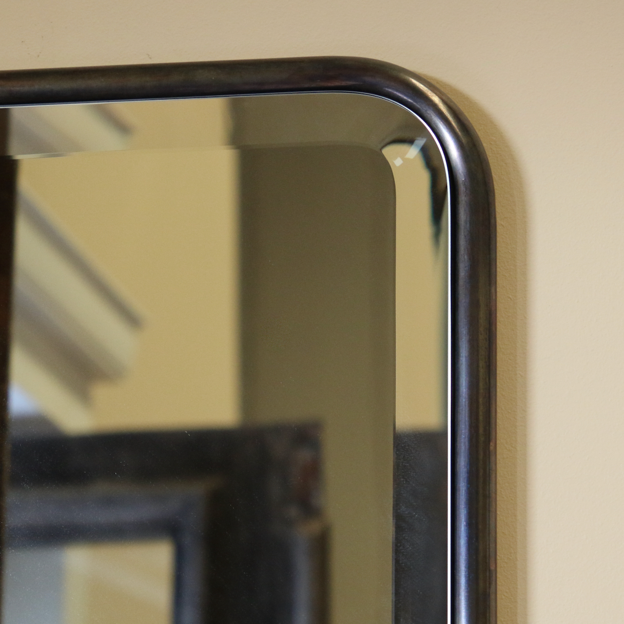 Tubular Brass Mirror / Gunmetal Finish