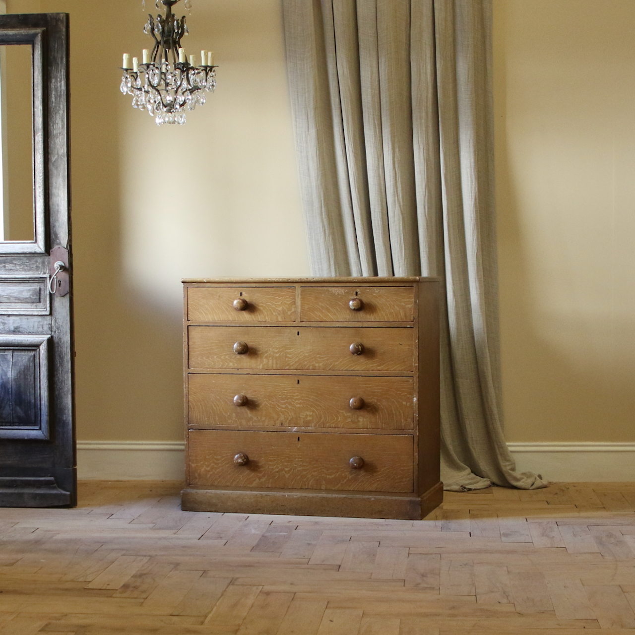 Faux Painted Oak Chest of Drawers