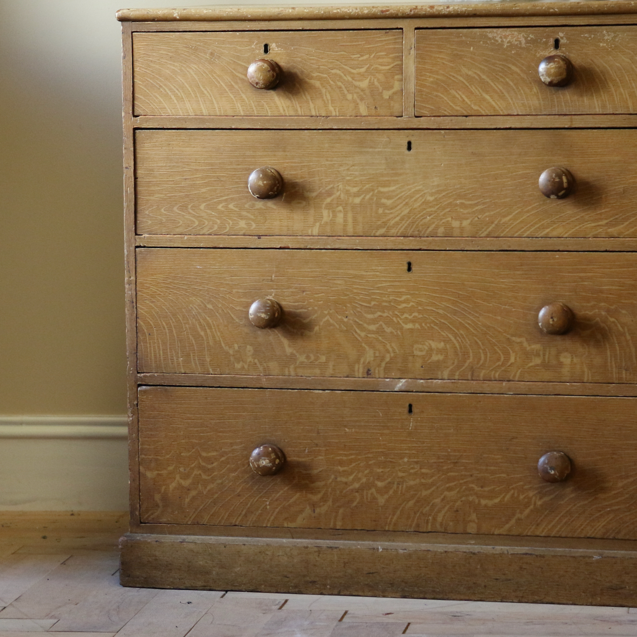 Faux Painted Oak Chest of Drawers