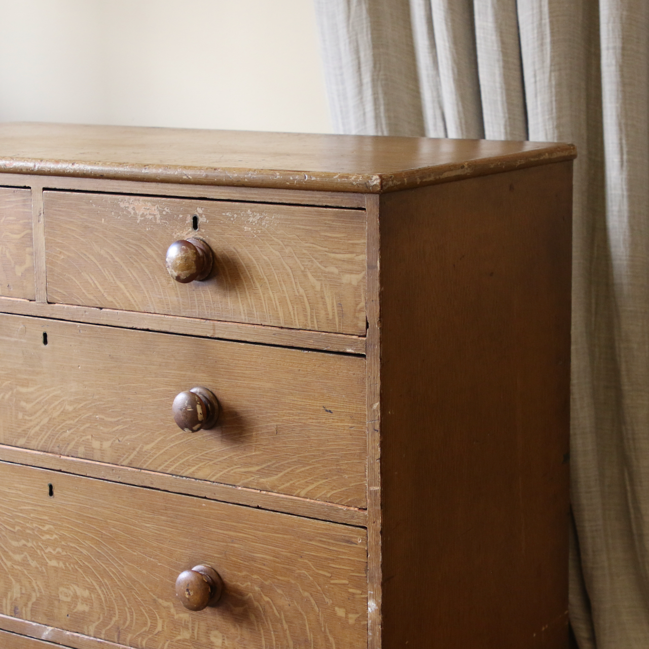 Faux Painted Oak Chest of Drawers