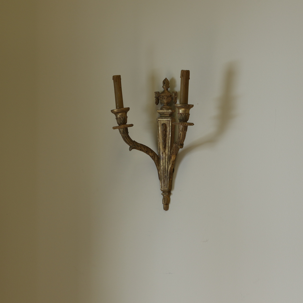Pair of Wooden Louis XV Style Wall Sconce
