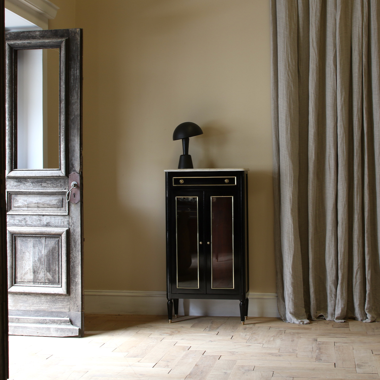 Small Ebonised Vitrine