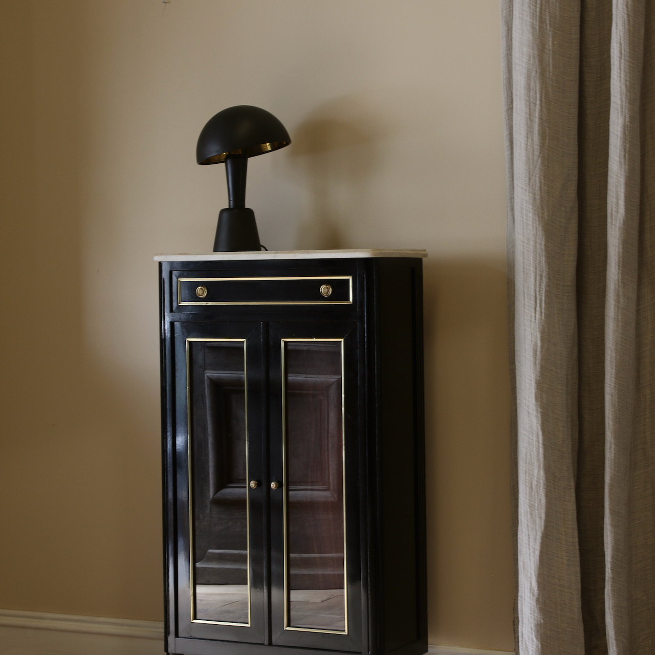 Small Ebonised Vitrine