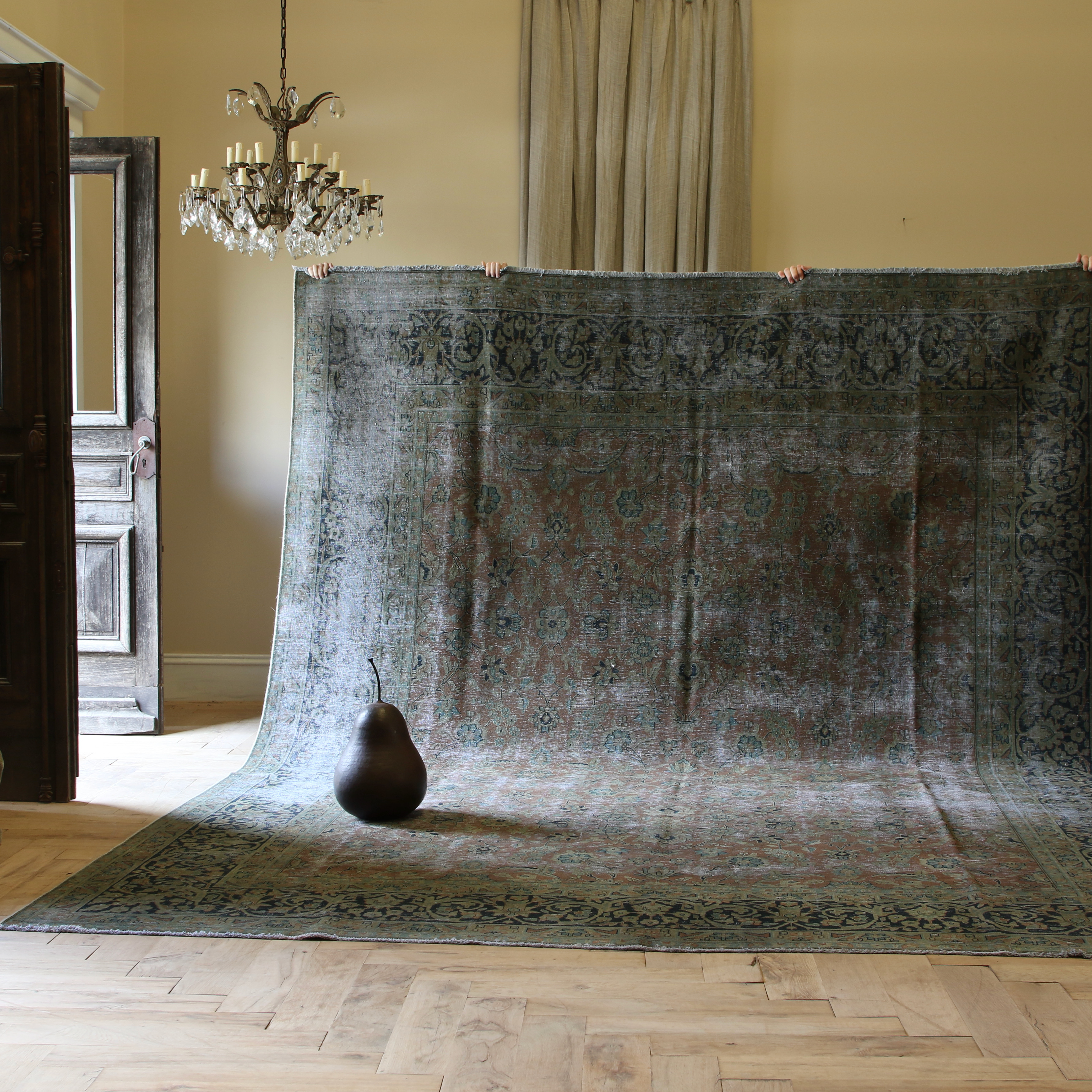 135-71 - Kerman Rug / Blue Over-dye