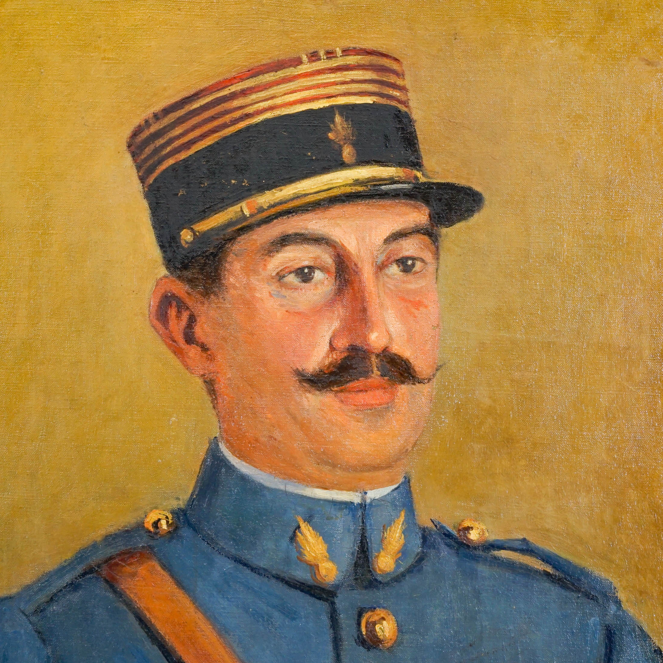 Oil Painting of French Officer