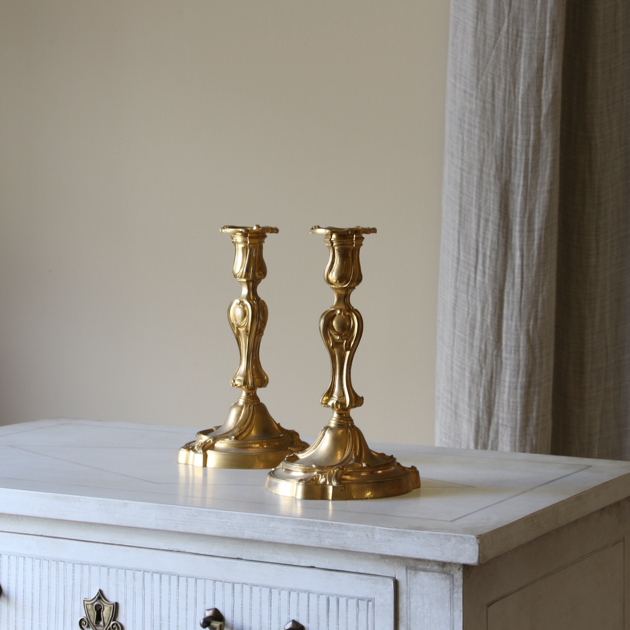 Pair of Ormolu Candle Sticks