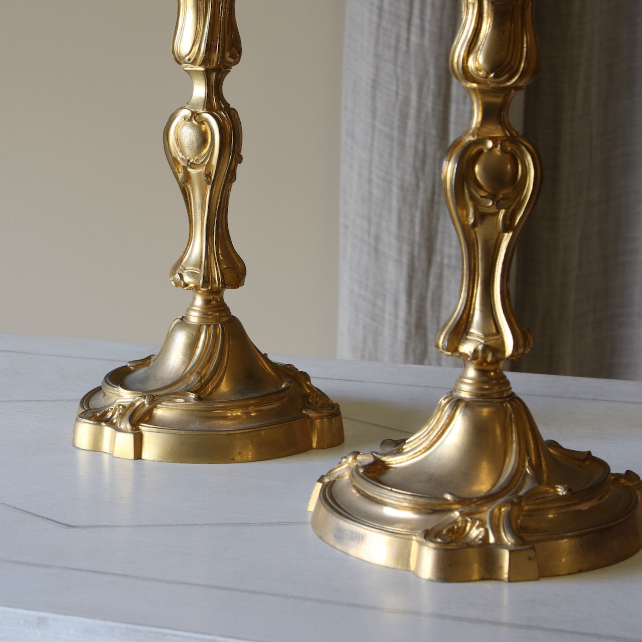 Pair of Ormolu Candle Sticks