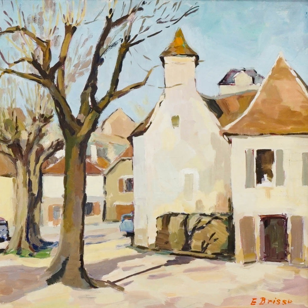 Oil Painting of Village Scene in St Sozy