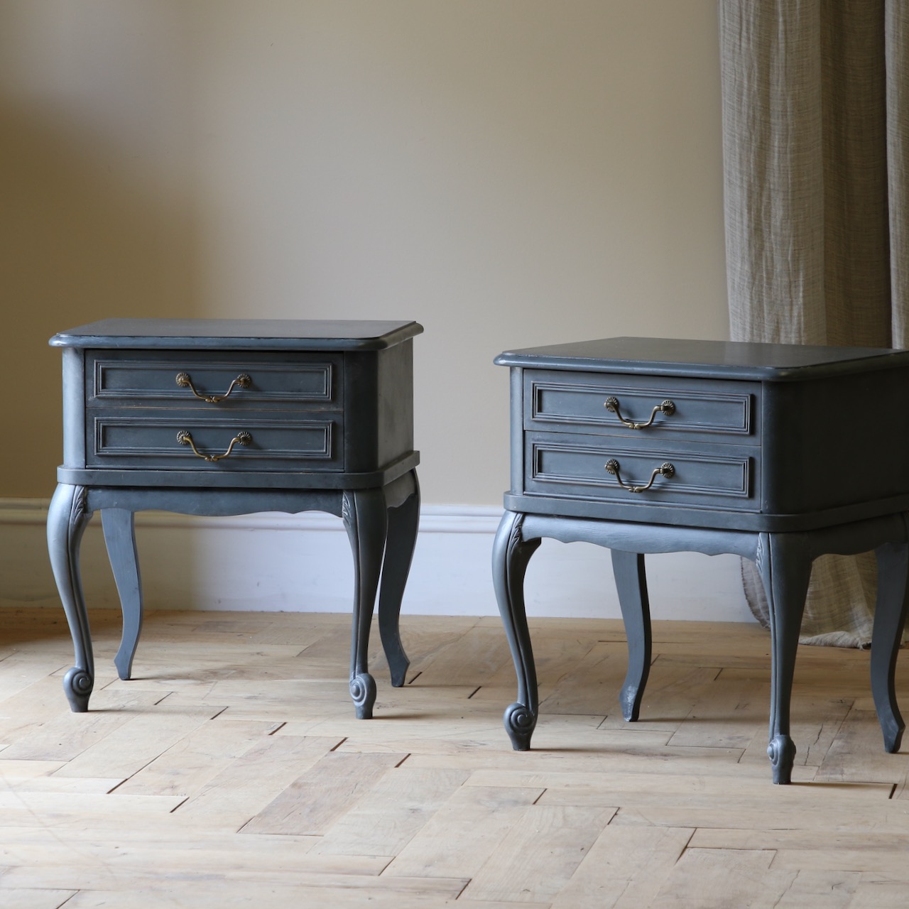 Pair of Eucalyptus Bedsides