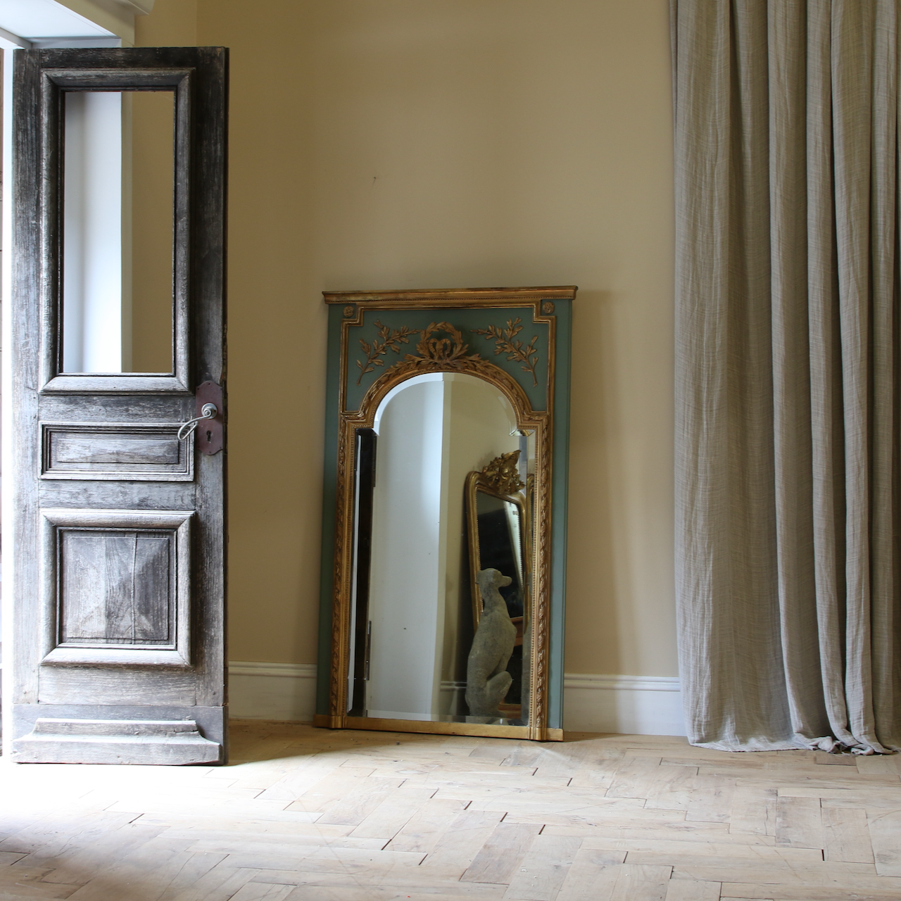 French 19th-Century Trumeau Mirror