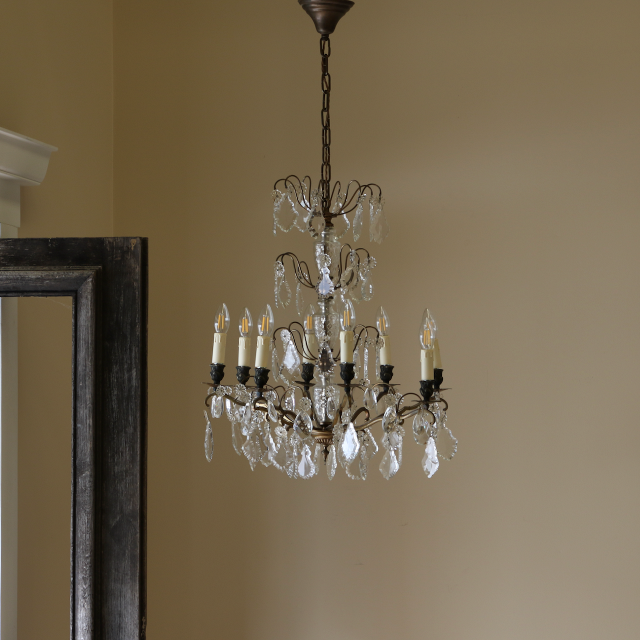 French Eight Light Chandelier