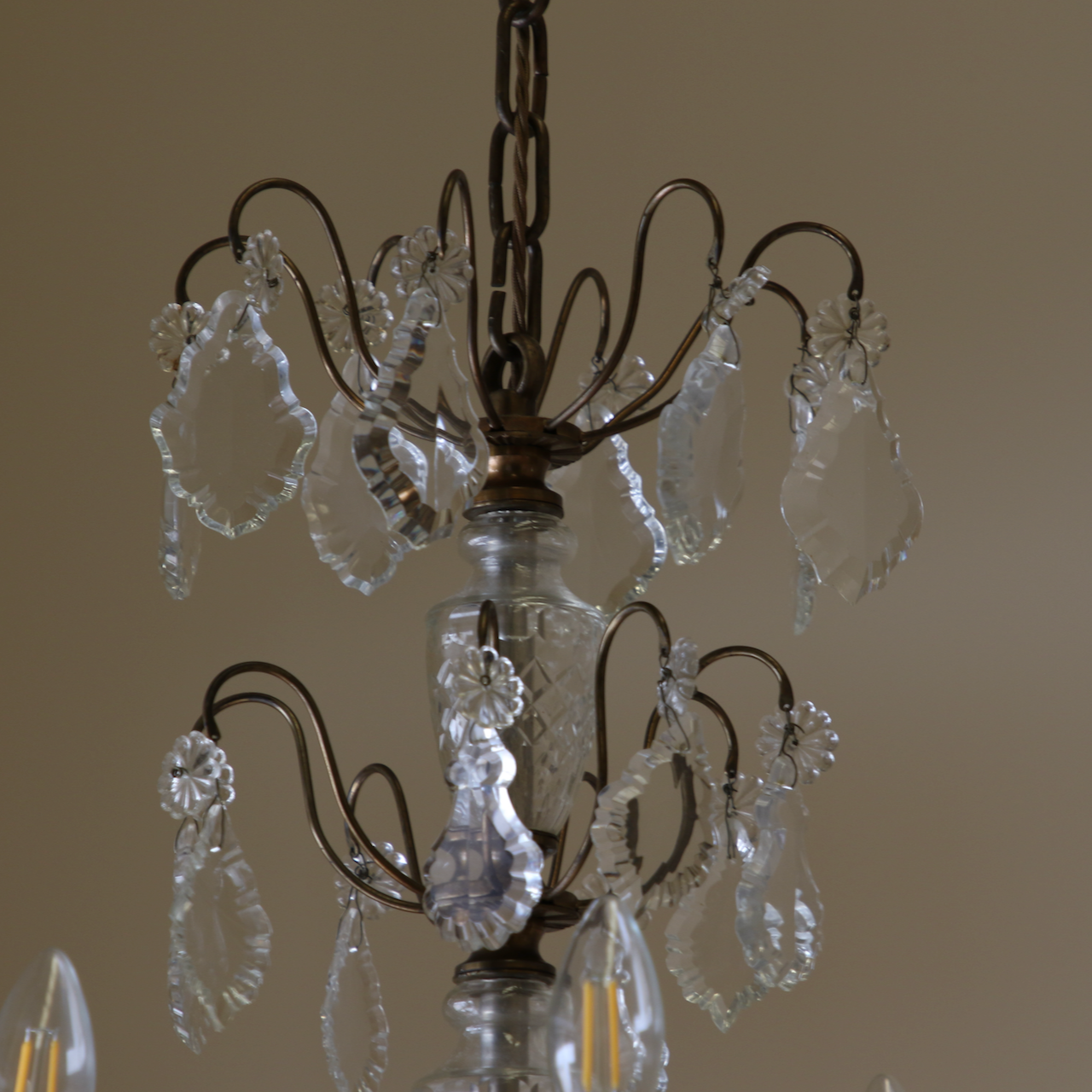 French Eight Light Chandelier