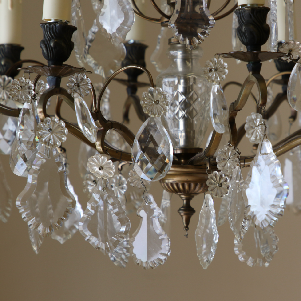 French Eight Light Chandelier