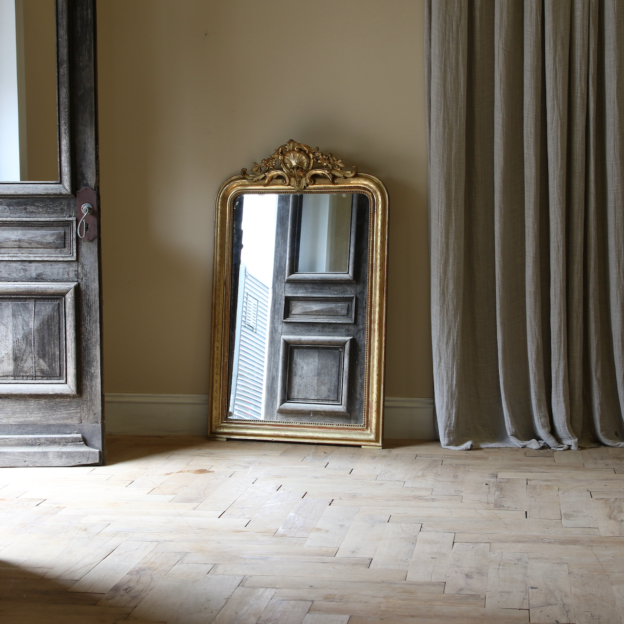 Crested Louis Philippe Mirror