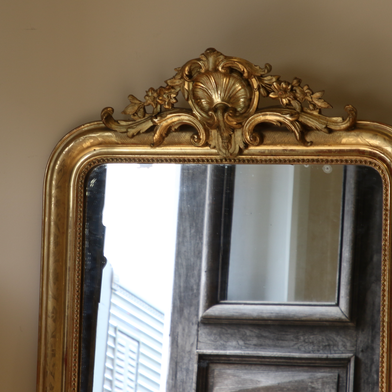 Crested Louis Philippe Mirror