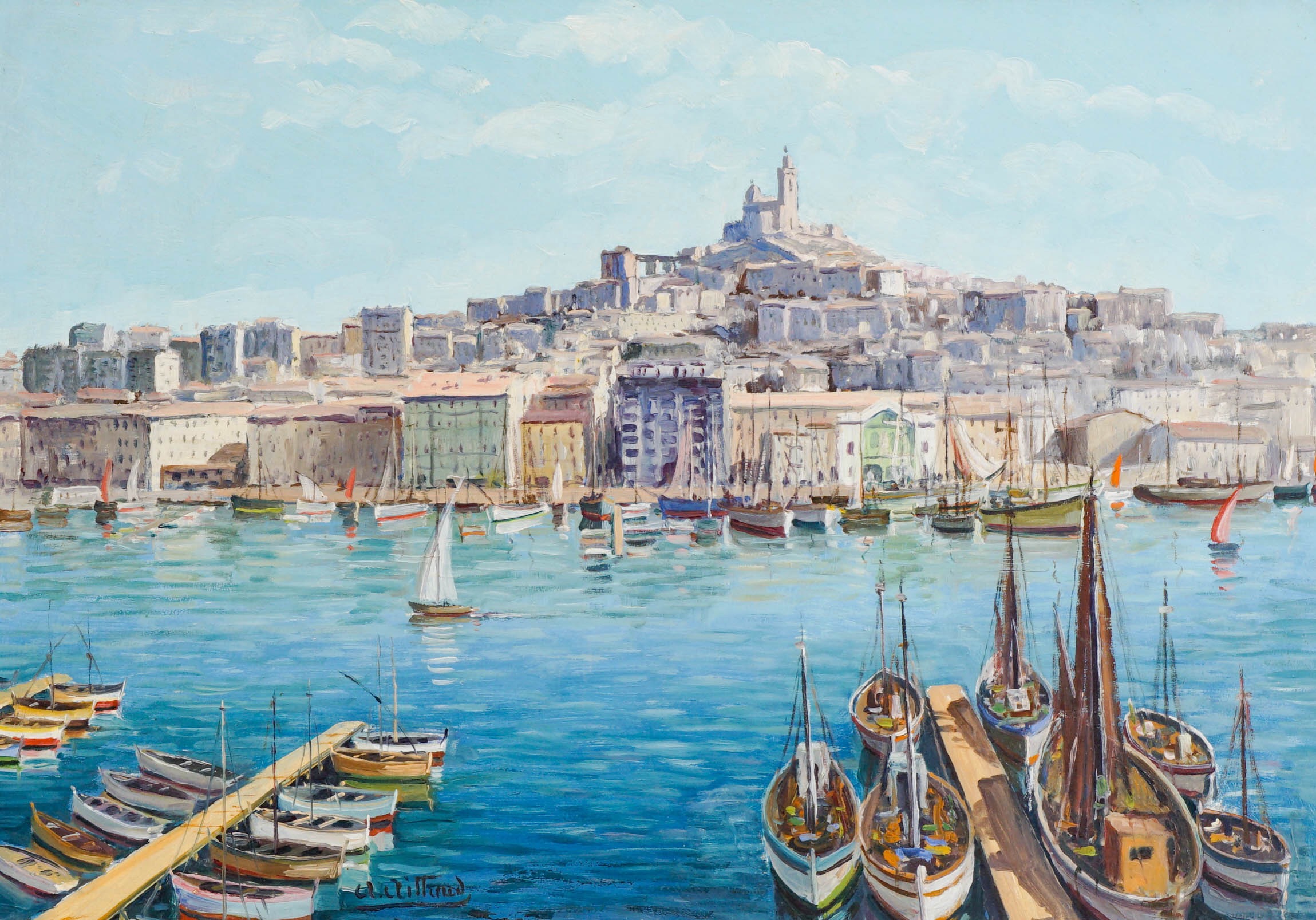 Oil Painting of Marseille