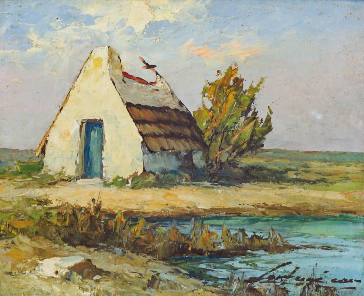 Farmhouse Oil on Canvas