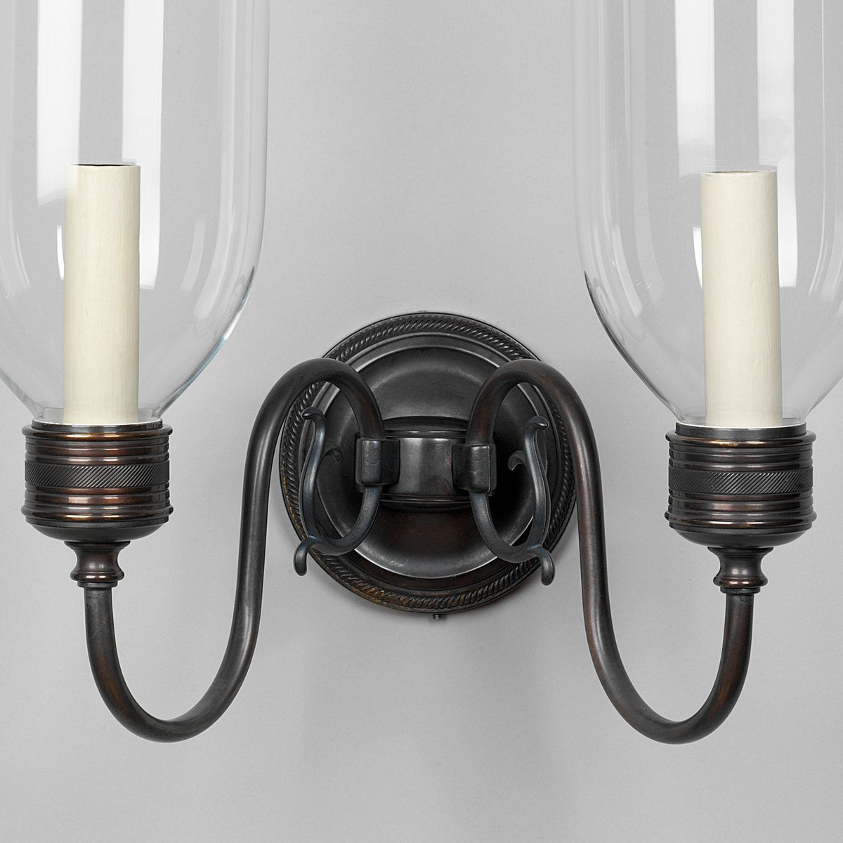 Early Georgian Storm Wall Light - Double Arm / Vaughan