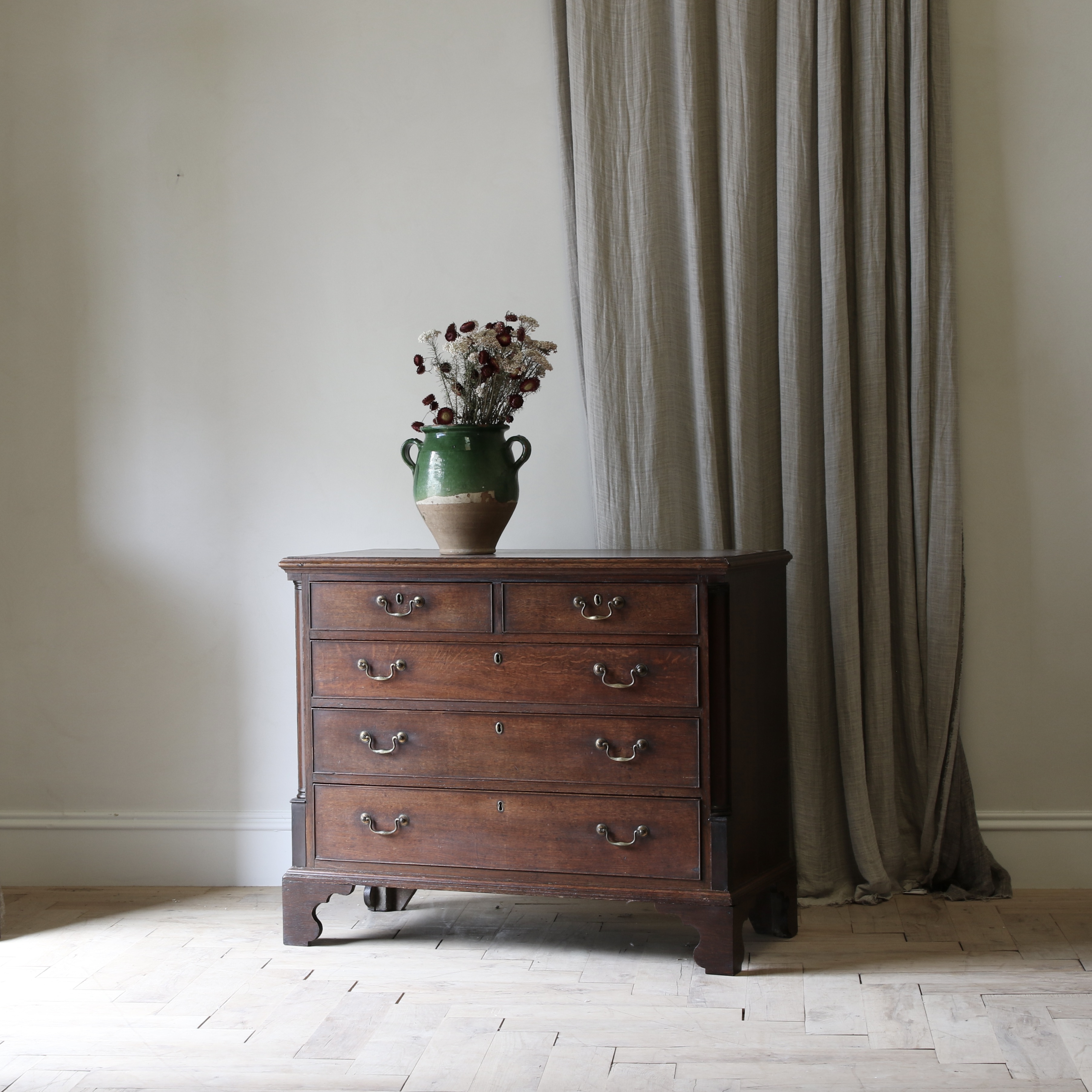 An English Oak Georgian Chest of Drawers