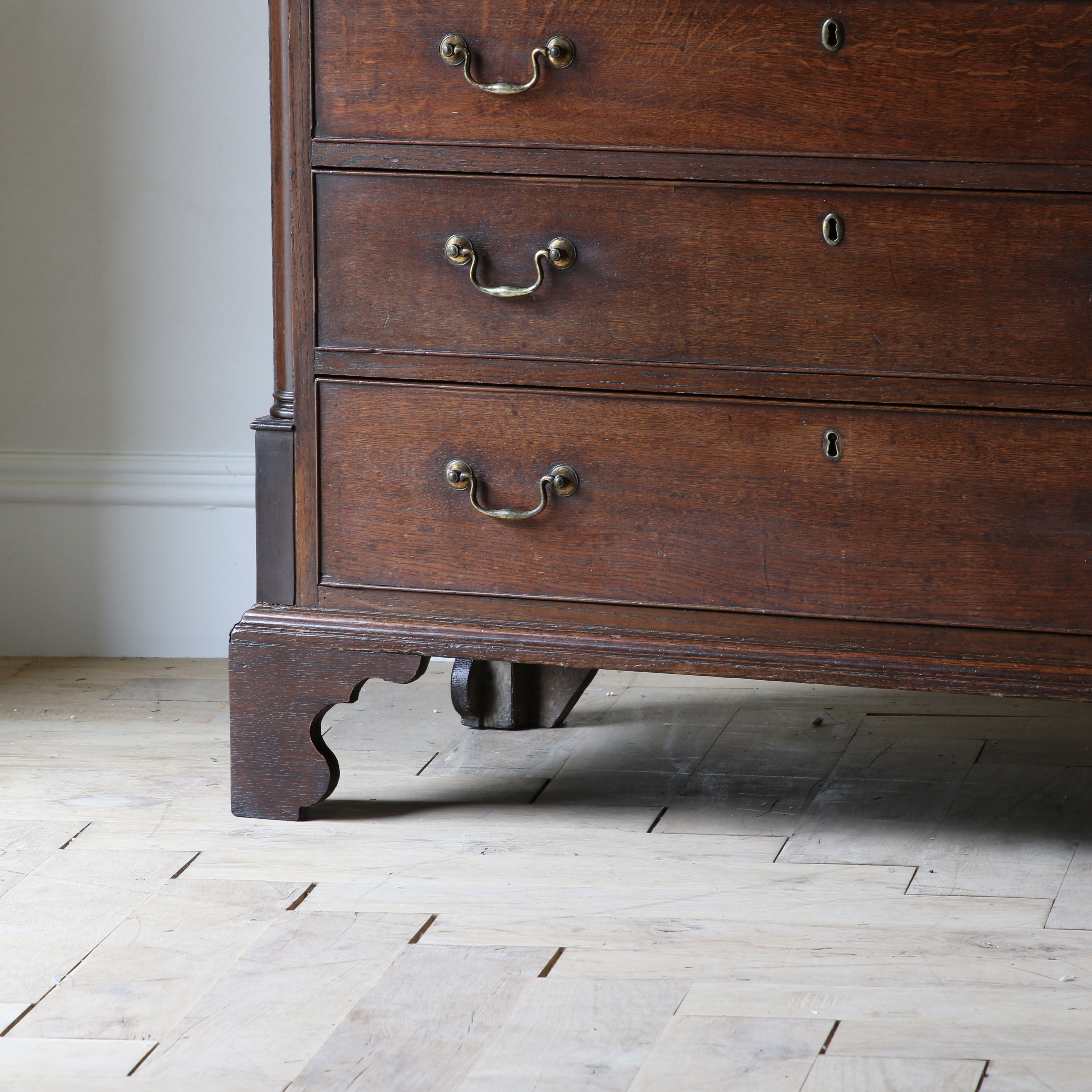 An English Oak Georgian Chest of Drawers