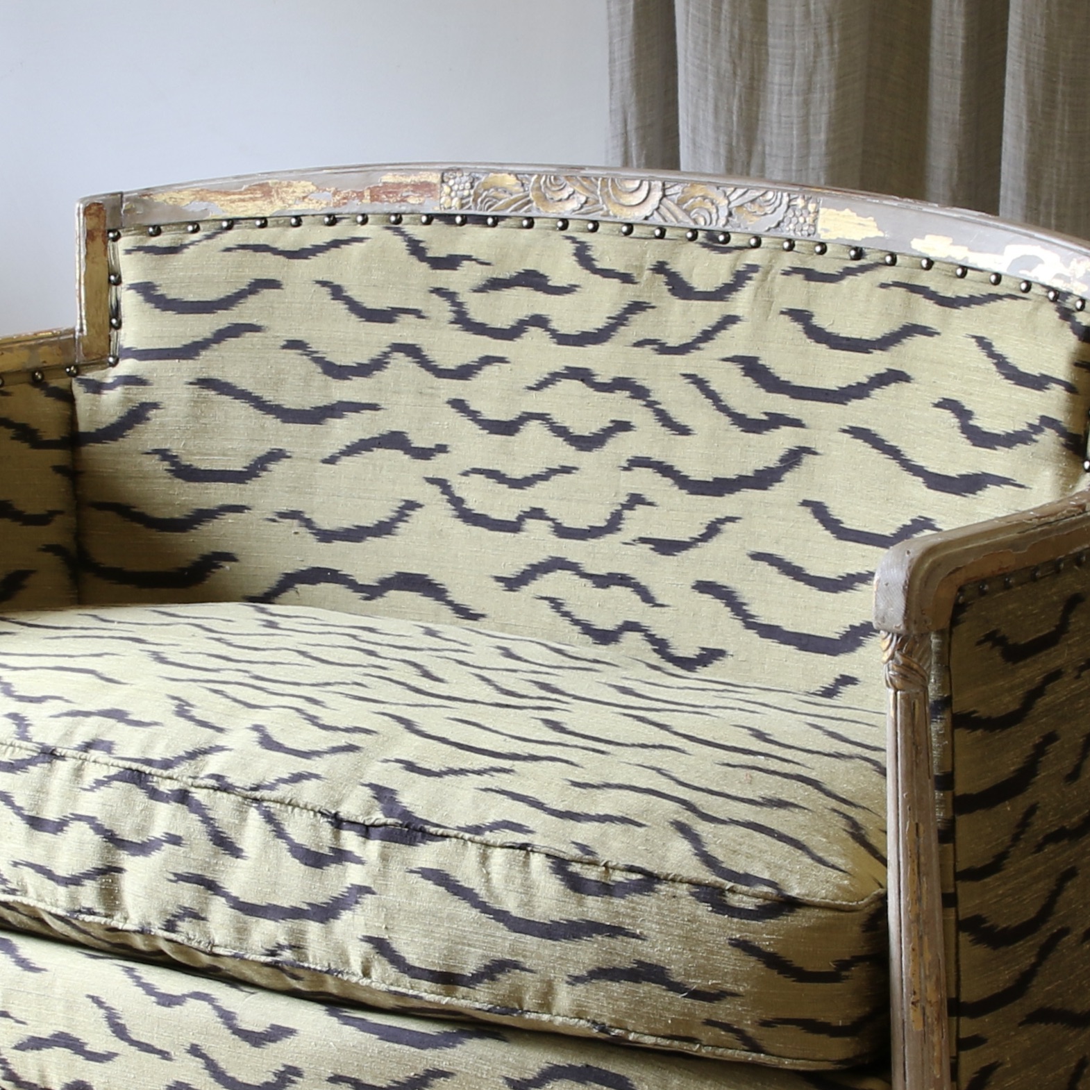 Two Seater Silk Settee