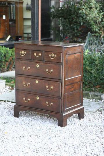 Small, period, oak chest of drawers