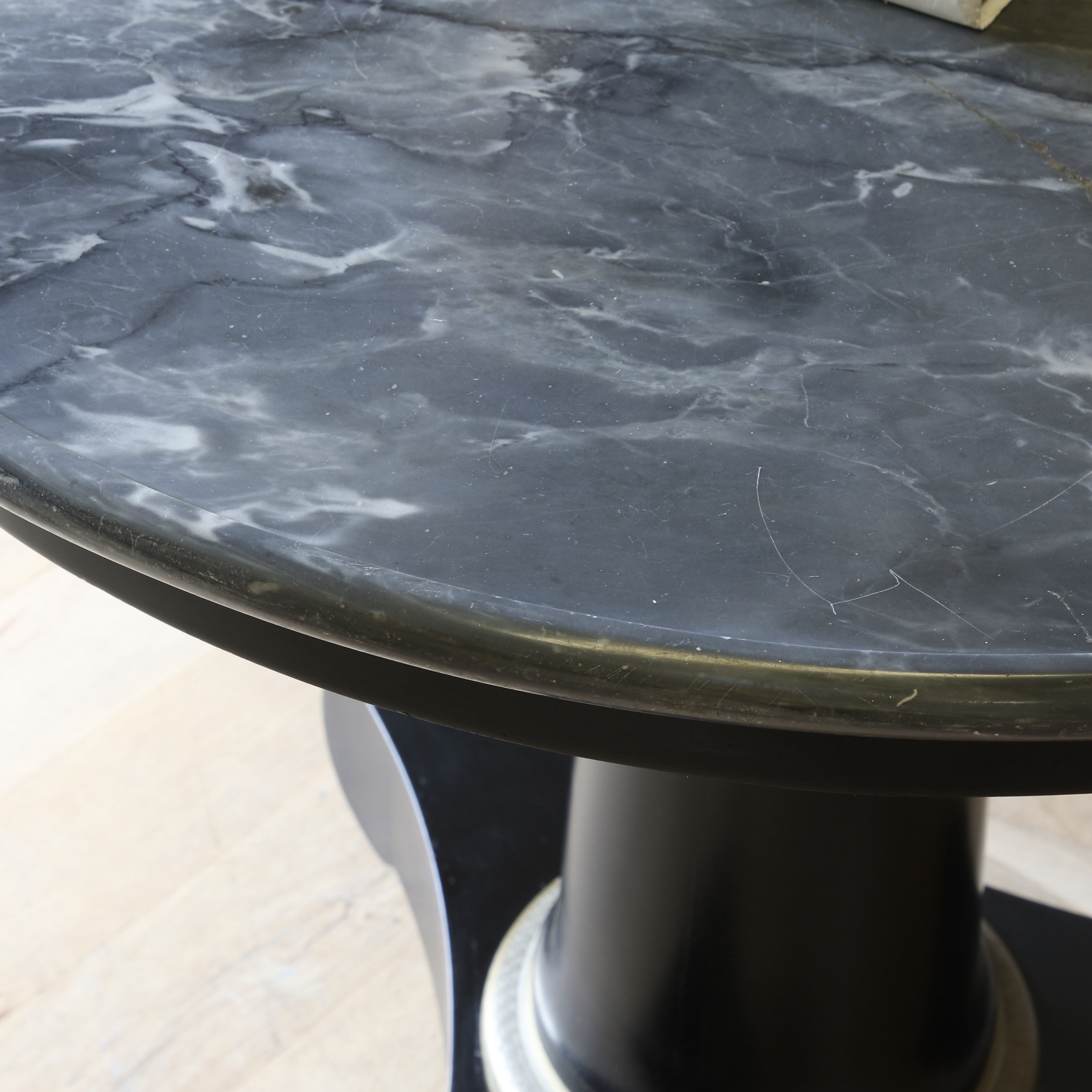 Satin Black Gueridon or Wine Table